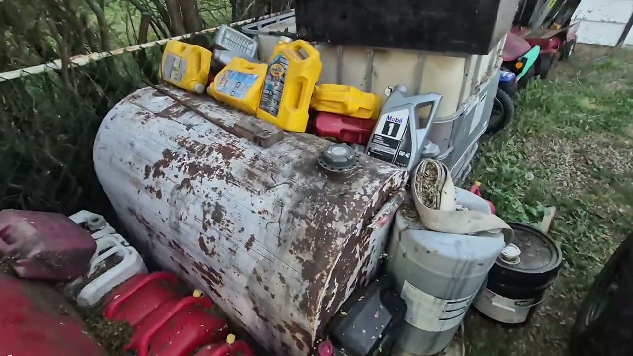 Basic waste oil WVO WMO homemade black diesel filtering centrifuge setup 