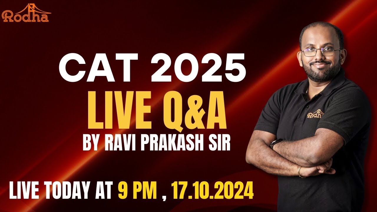 RODHA Batch Launch | CAT 2025 | Questions & Answer Session | By Ravi ...