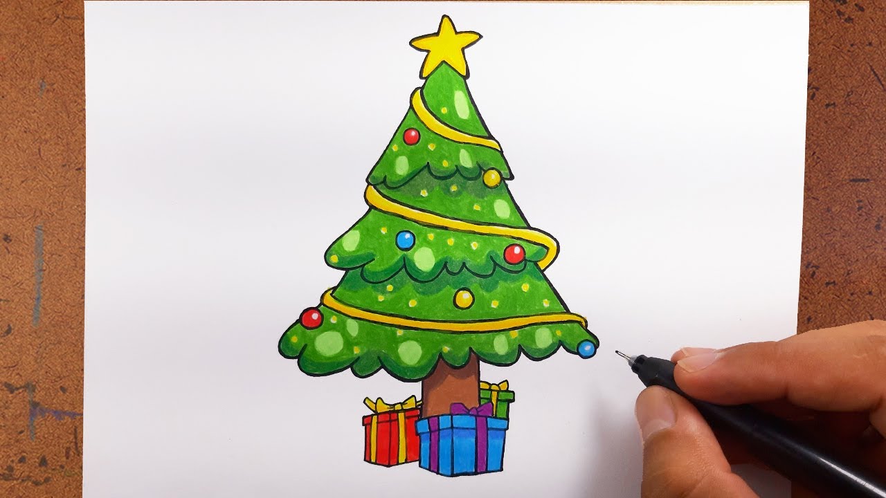 Como desenhar árvore de natal