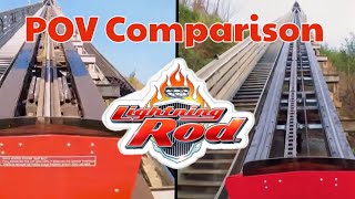 Lightning Rod With Launch Vs. With Lift Hill POV Comparison