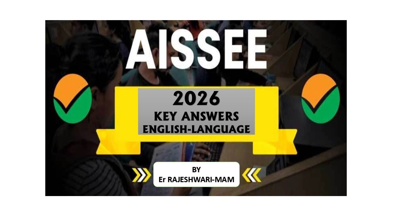 AISSEE KEY ANSWERS 2026  - 6TH CLASS- ENGLISH LANGUAGE SECTION by Rajeshwari mam
