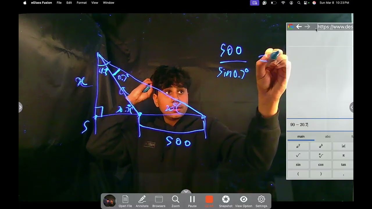 Complex real life application of trig