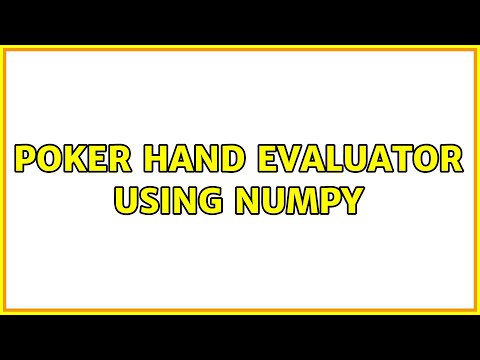 Poker hand evaluator using NumPy (2 Solutions!!)