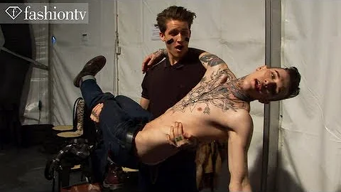 Male Models Backstage at Vivienne Westwood Fall/Wi...