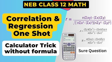 ONE SHOT Correlation and Regression Using Calculator Trick || Class 12 Math || Sure Shot Question