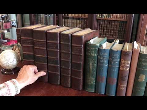Holy Bible 1816-18 rare American set of 5 large leather books Scott Hartford CT nice