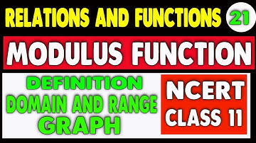 MODULUS FUNCTION DEFINITION WITH EXAMPLES | DOMAIN CODOMAIN AND RANGE | GRAPH OF MODULUS FUNCTION