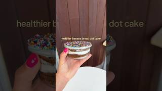 the viral dot cake trend but make it healthy 🍌🌈 banana bread dot cakes