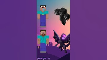 Noob and Steve vs Wither and Enderdragon 🔥#minecraft #steve #noob #short