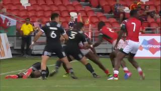 (HD) Singapore 7s | New Zealand v Kenya | 5th Place Semi Final | Full Match Highlights | Sevens