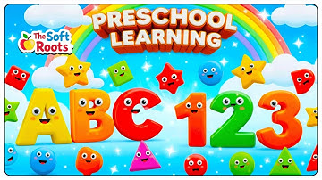 Preschool Learning activities for 3 year olds at home | Learn ABC Phonics Shapes Numbers Colors 🌈