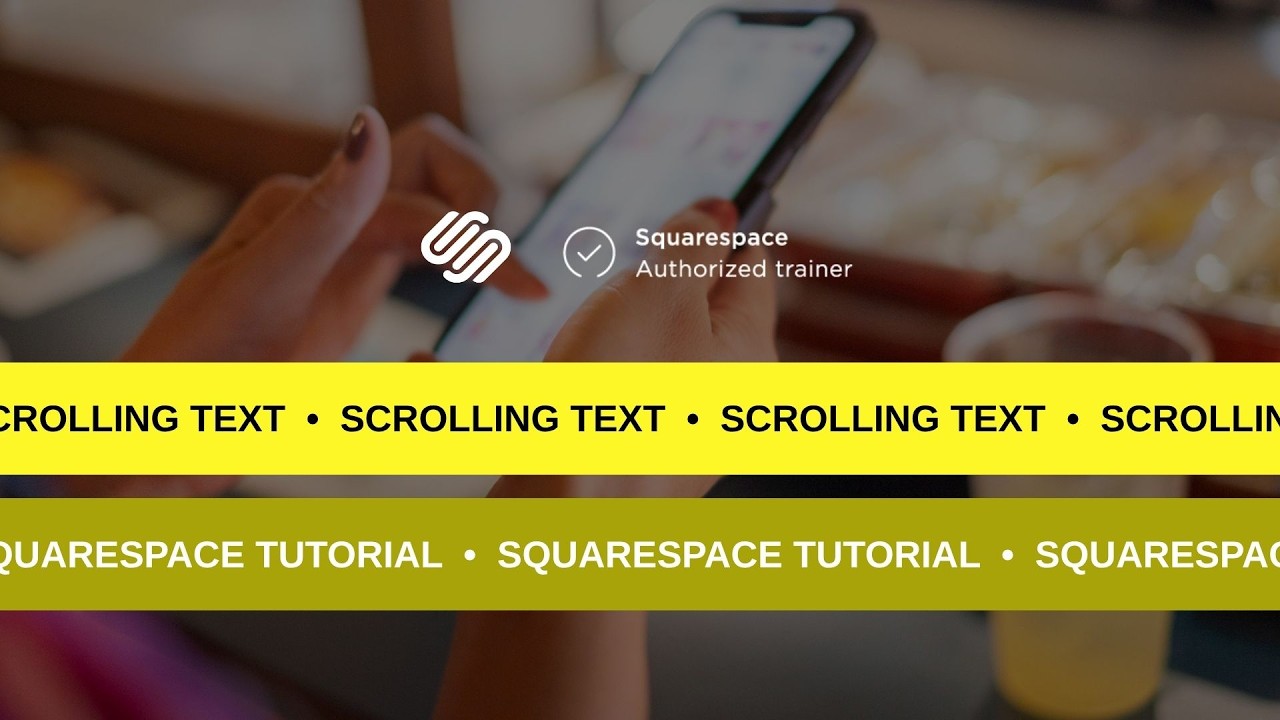 How to create (& style) the scrolling text effect on Squarespace - YouTube