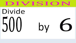 Divide 500 by 6