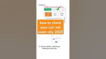 check your csir net exam city । csir net update 2025  #ytshorts  #how to check csir net exam city