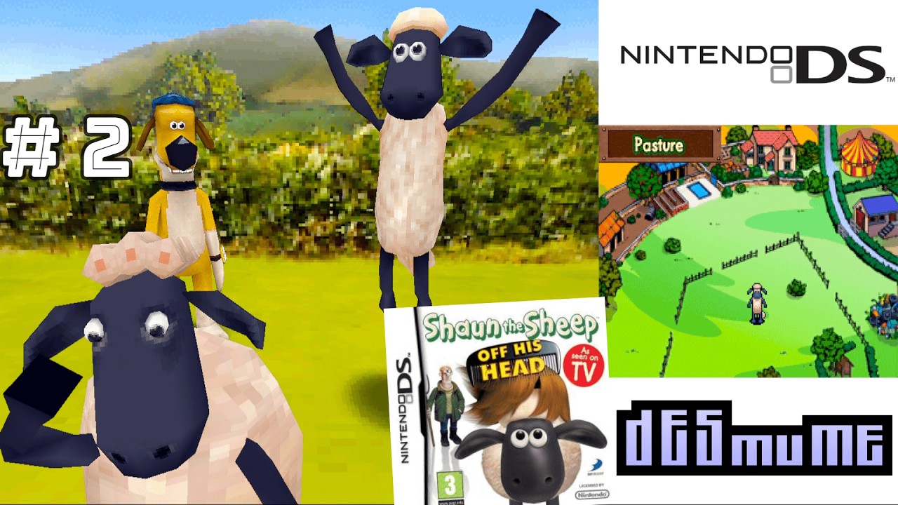 Shaun the Sheep: Off His Head (2008) Nintendo DS Gameplay #2 in HD