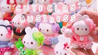 My Cute Clay Business | Making Airdry Clay Dolls, Deco Sticker Delivery ♥ Studio Vlog