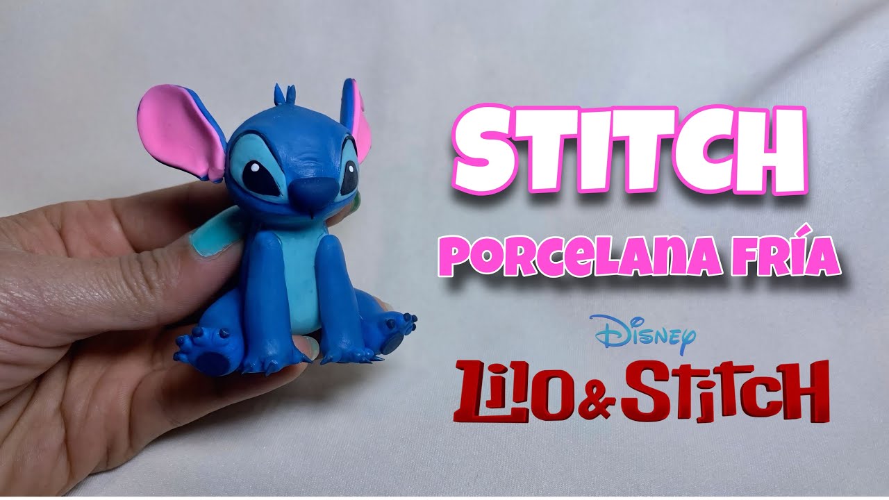 STITCH 🩵 de Lilo y Stitch con Porcelana Fría🎨 