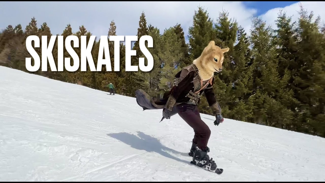 【猪苗代スキー場】狼がスキースケートで滑走!!　【SKISKATES】