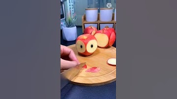 Make a owl with apple 🍎