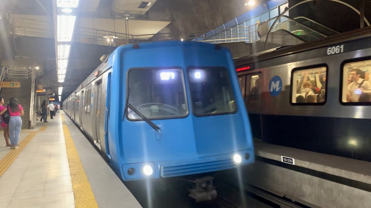 Metrô Rio | Movimentação de trens na estação Cantagalo