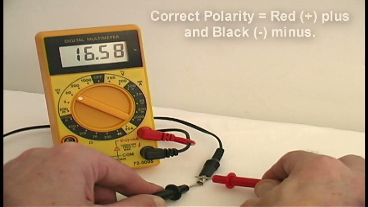 multimeter voltage test 12V DC load