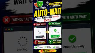 Playwright Auto-Wait Explained in Telugu 🚀 | No More waitForTimeout() ❌ | Automation Testing