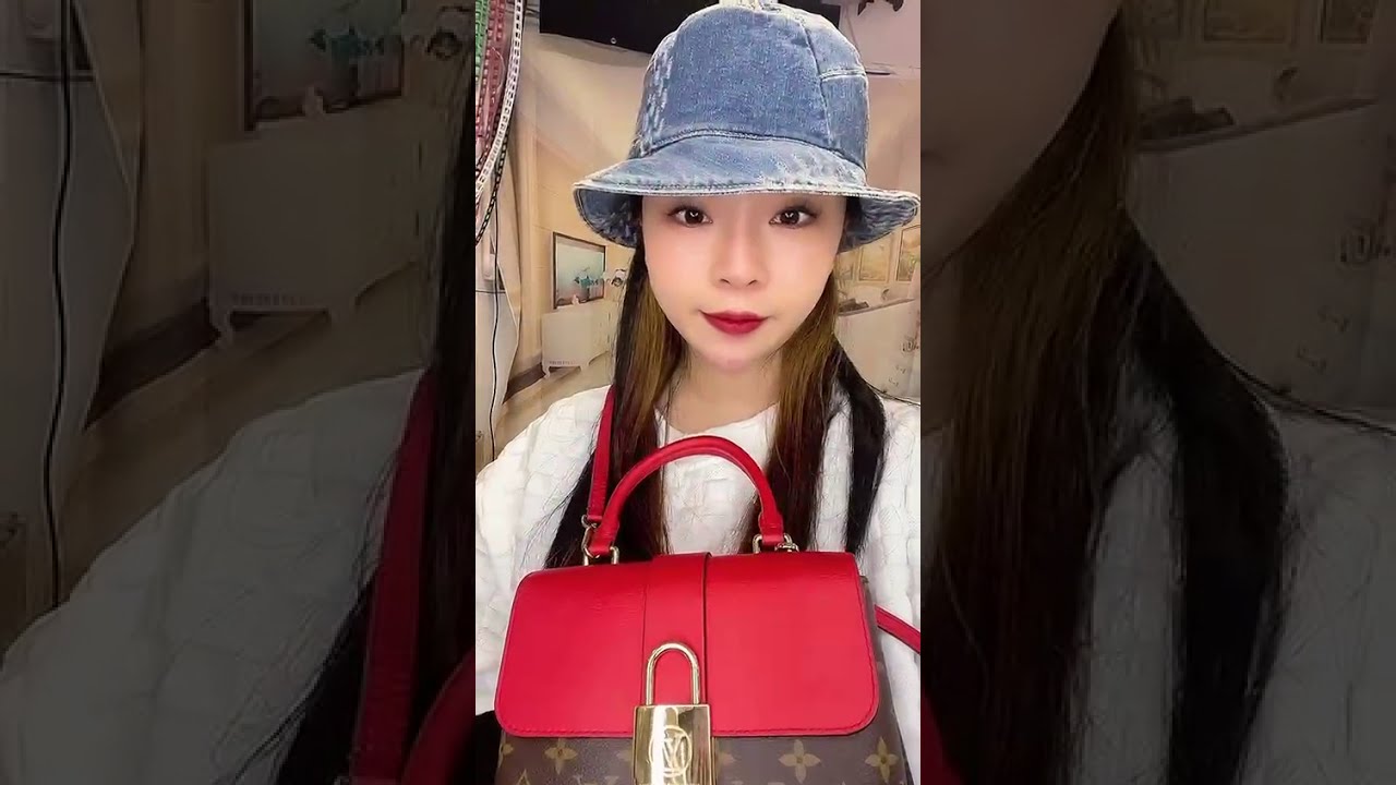 MM STATION-全新LV斜背袋 M44322 LOCKY BB  大紅/帆布