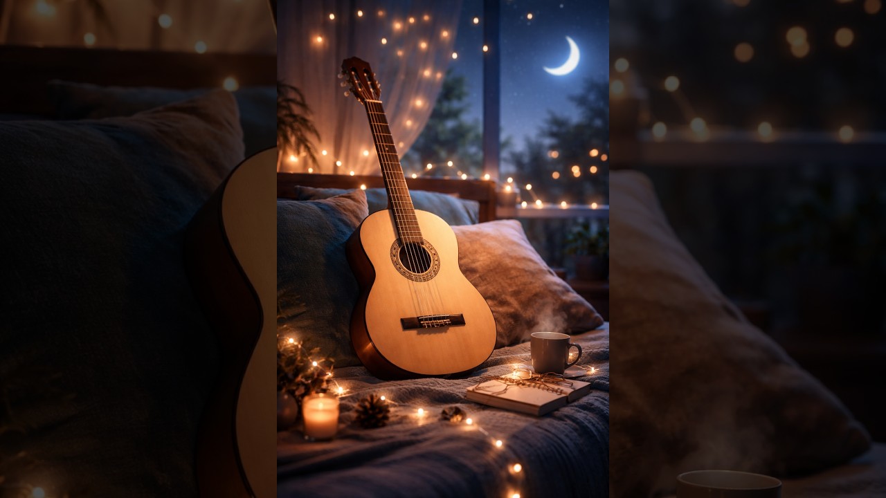 Nylon Moon – 8 Hour 432 Hz Black Screen Guitar Music for Sleep, Insomnia & Calm