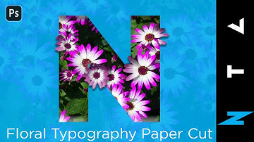 Flora Typography Paper Cute Effect in Photoshop Tutorial || NTC || 2020 ||