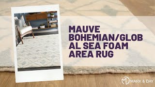 Mauve Bohemian/Global Sea Foam Area Rug