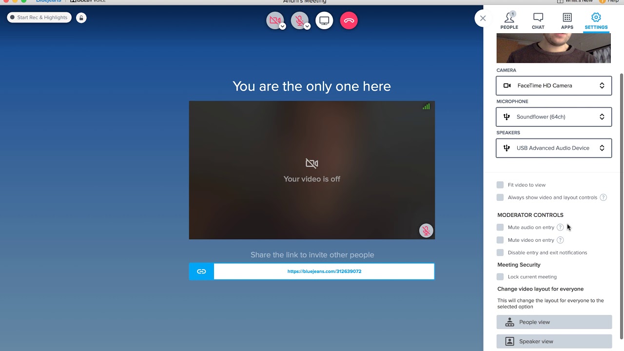 How to MUTE AUDIO or VIDEO on ENTRY in BLUEJEANS? YouTube