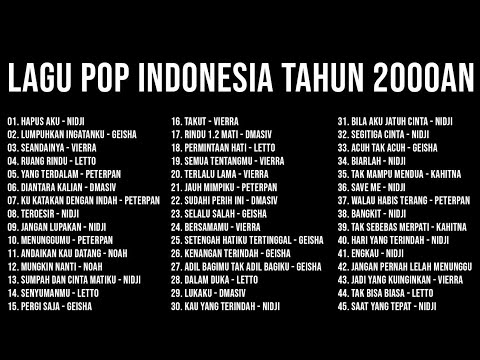 LAGU POP INDONESIA TAHUN 2000AN TERPOPULER TANPA IKLAN Viral Viralvideo Lagupopindonesia Lagu 