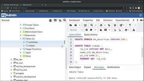 Criando Banco de Dados com PostgreSQL / PgAdmin4