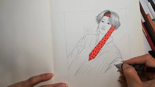 Quick Sketch Of Taehung V From Bts