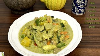 Thai Green Curry with Homemade Thai Curry Paste-Easy Thai Green Curry