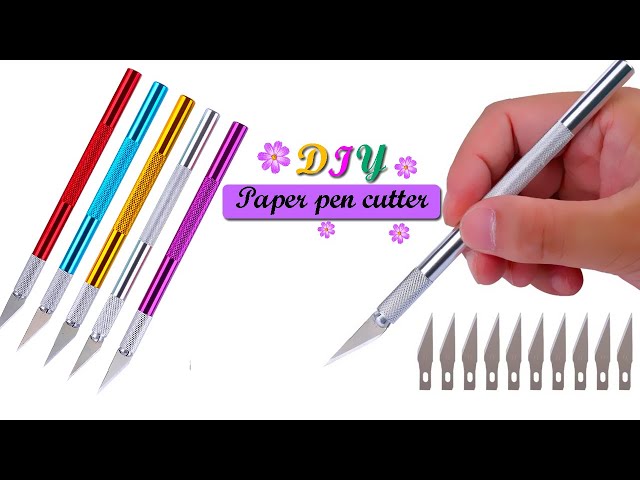 ✨ easy craft ideas /How to make pen knife at home/Diy paper pen Cutter /Paper  Cutter easy to make 