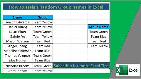 Mastering Excel: Assigning Group Names at Random #learnexcel