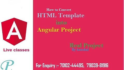 Convert HTML template to angular