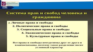 Лекция 5. Конституционные основы свободы личности
