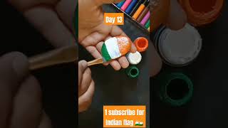 Indian Flag Painting on Stone/tricolour of India#shorts #indiaflag #viral#india