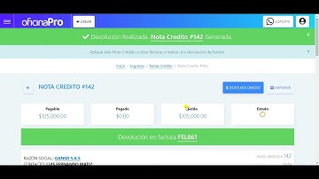 Hacer devolucion y devolver el dinero