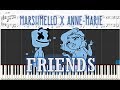 Marshmello x Anne-Marie - Friends - Piano Tutorial w/ Sheets