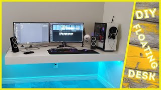 DIY Floating Gaming Desk Build [ONLY $100]