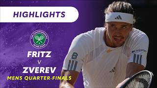 Taylor Fritz v Alexander Zverev (Men's Quarter-finals) | 2026 Wimbledon Highlights