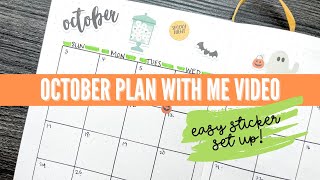 October Plan With Me 👻 Easy Halloween Bullet Journal Planner Set Up 🎃
