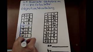 SM1 11.4 Bivariate Statistics on TI-84 Calculator