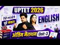 UPTET 2026 English महा मैराथन Unit 3 by Sachin Academy Live 12pm Nidhi Ma'am UPTET ENGLISH MARATHON