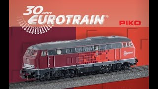 Exclusive modelle of Diesel Lokomotive PIKO BR 216/V160 &quot;30 Year Anniversary of EUROTRAIN&quot;