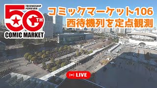 コミケ・コミックマーケット待機列を撮影・定点観測する放送局の配信のサムネイル画像