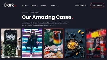 How to Make Dark Portfolio Website Design using HTML and CSS | Portfolio Website in HTML and CSS.